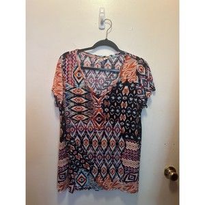 Artisan NY Shirt Women Size 1X Multicolor Top Geometric Abstract